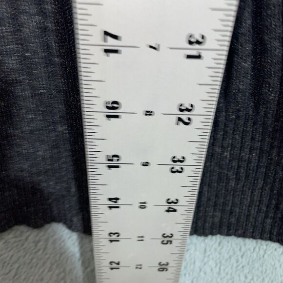 BCBG Maxazria Dress Womens Large Grey Wool Angora‎ Cashmere Turtleneck Ribbed - Picture 6 of 11